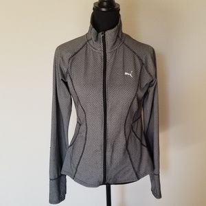 Puma full zip running performance jacket Gray M
